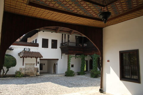 Svrzo's House in Sarajevo — the preserved Ottoman-era residence at Glođina 8, one of a set of photographs taken in July 2026.